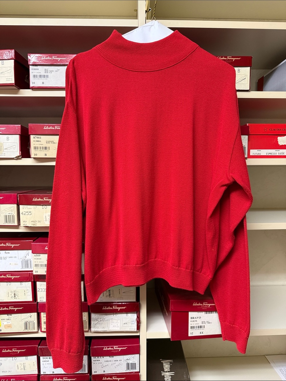 Pendleton Red Cotton Long Sleeve Pullover